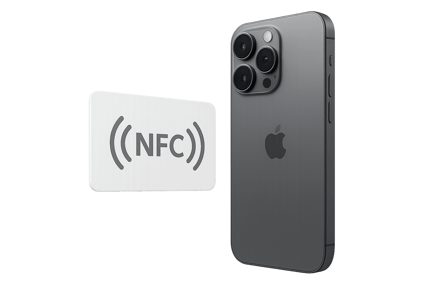 Tarjeta NFC Tapwave acercándose al teléfono